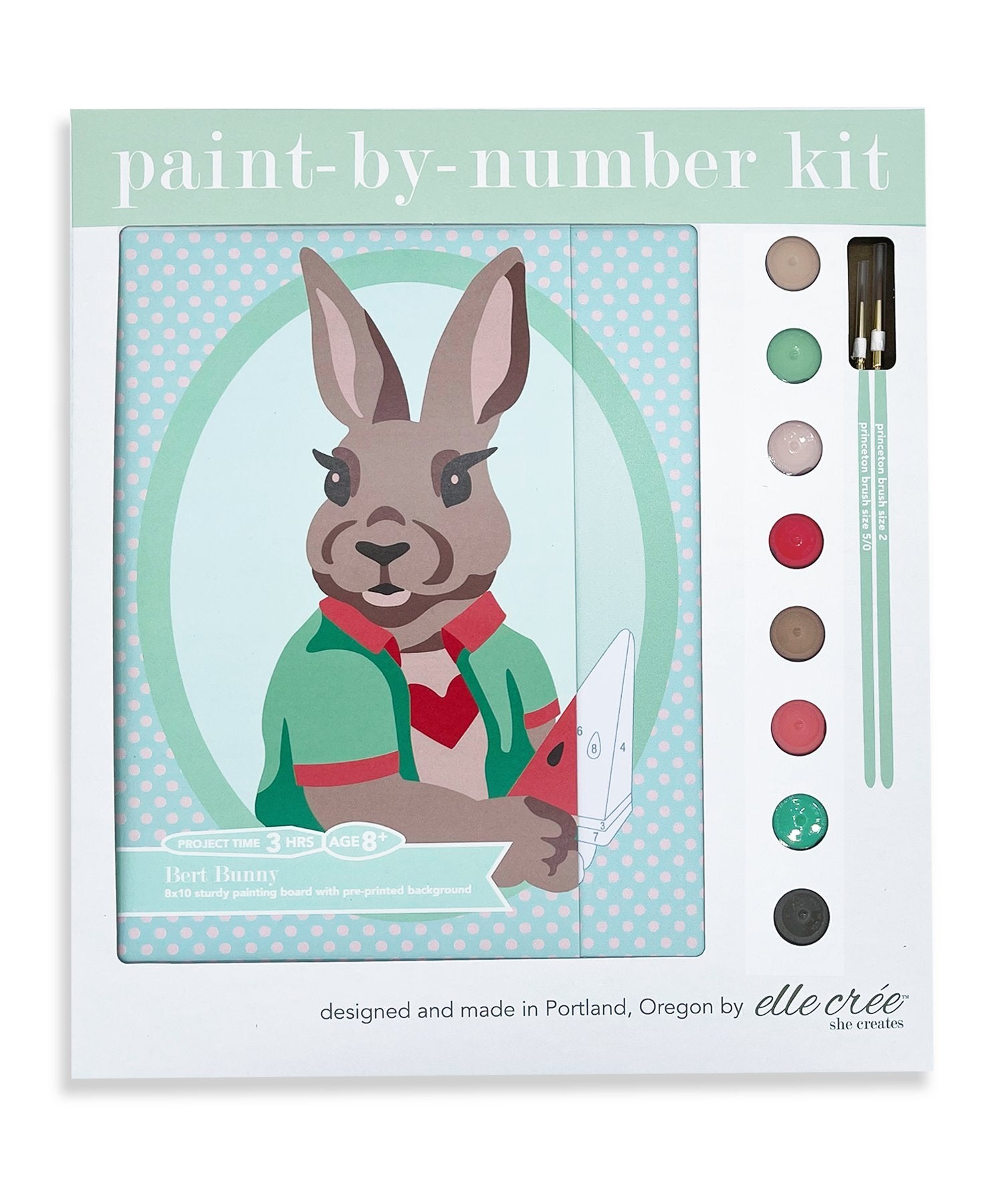 kids bert bunny paint by number kit